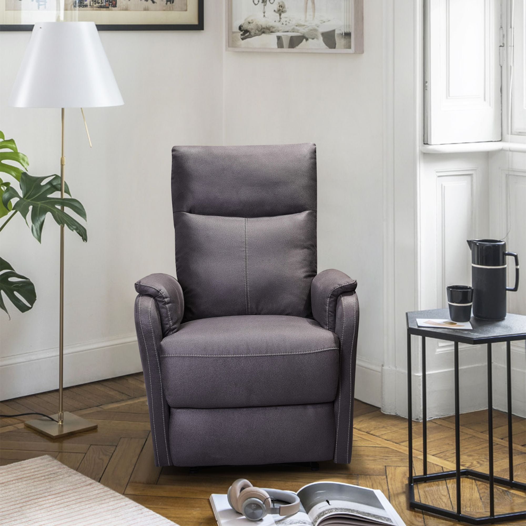 MAYEERTY Power Recliner Chair with USB Charging Port, Ergonomic Single Electric Reclining Sofa for Living Room, Bedroom