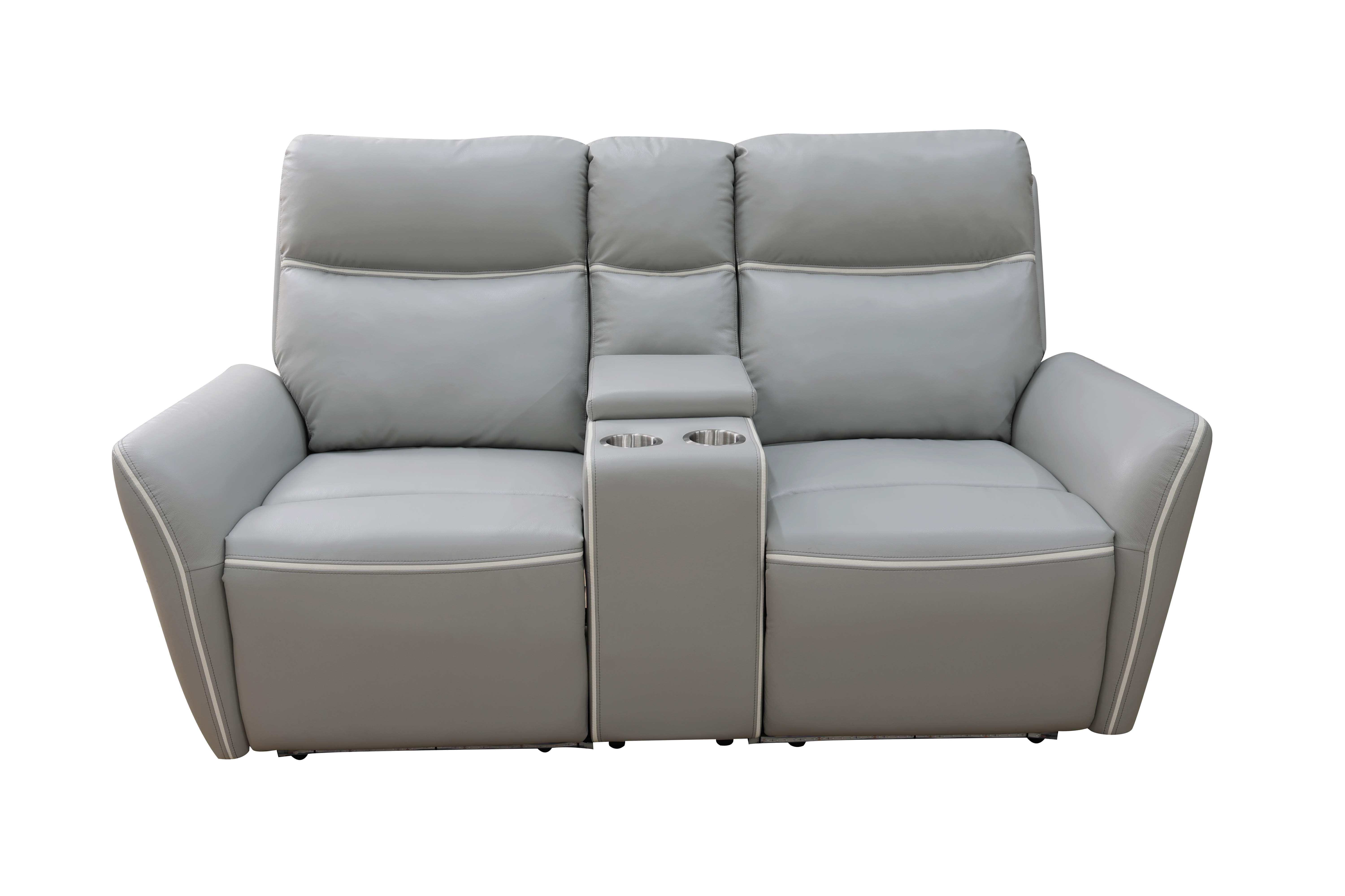 MAYEERTY Power Reclining Loveseat, Electric 2-Seat Recliner with USB Charging, Storage & Cup Holders for Living Room, Light Grey
