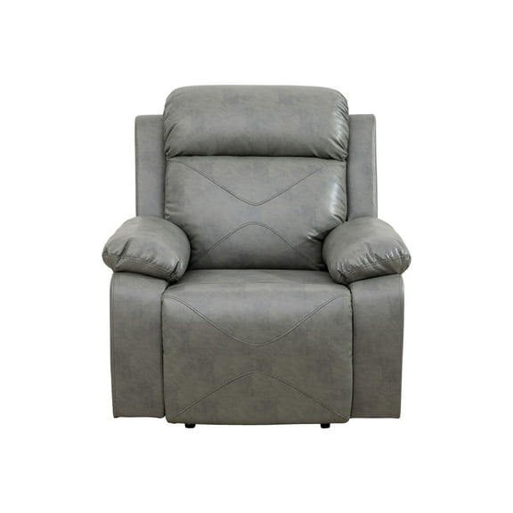 MAYEERTY Recliner Chair, Breathing Leather Sofa with USB Charging & LED Lights for Living Room Bedroom