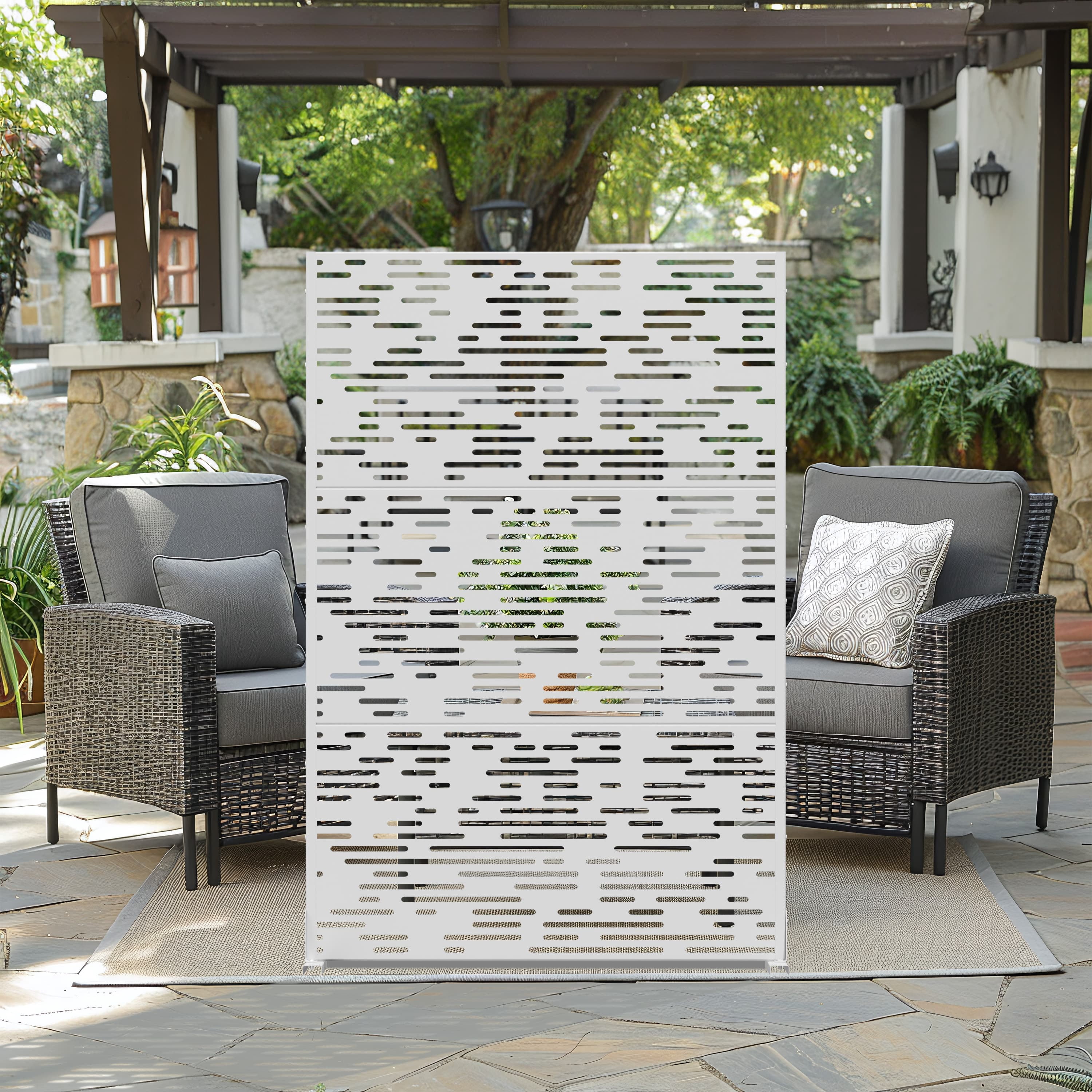 MAYEERTY Privacy Screen Fence, Heavy Duty Fence Privacy Screen Outdoor72x47x16in 3-Piece Set