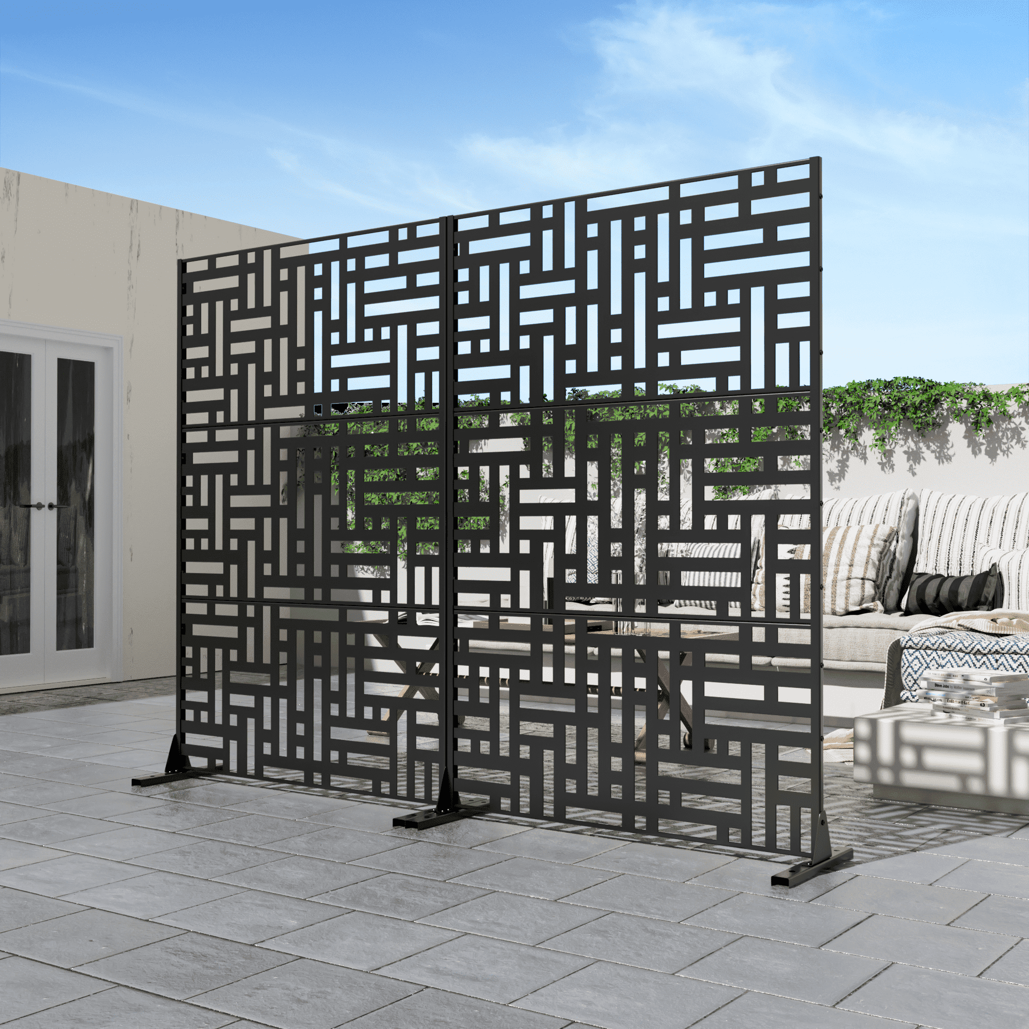 MAYEERTY 72x47 Privacy Screen Fence, Heavy Duty Fence Privacy Screen Outdoor，3-Piece Set
