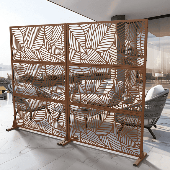 MAYEERTY Privacy Screen Fence, Heavy Duty Fence Privacy Screen Outdoor 72x47x16in 3-Piece Set