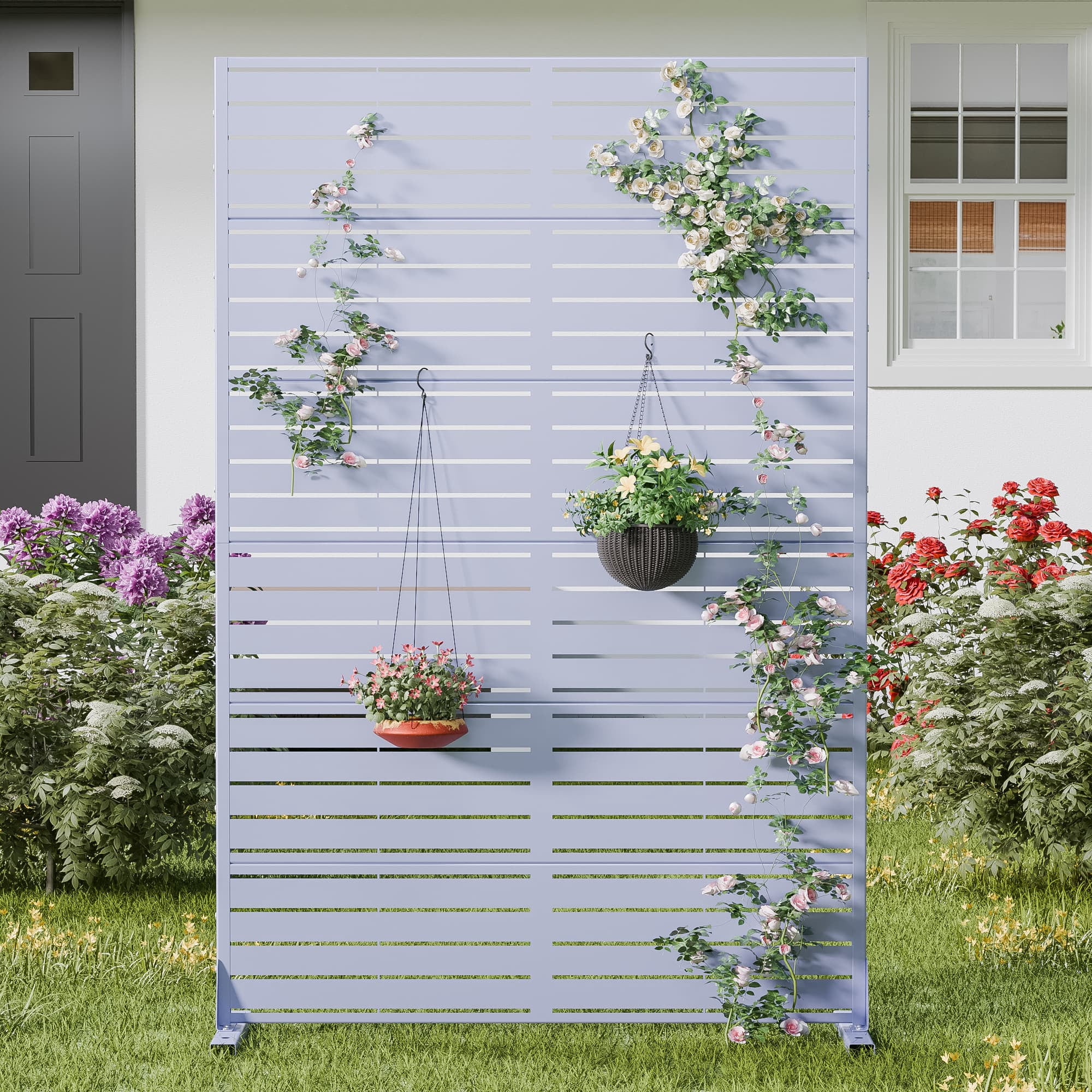 MAYEERTY Privacy Screen Fence, Heavy Duty Fence Privacy Screen Outdoor 72x47x16in 6-Piece Set