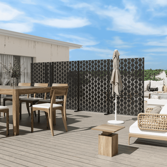 MAYEERTY Privacy Screen Fence, Heavy Duty Fence Privacy Screen Outdoor 72x47x16in 6-Piece Set