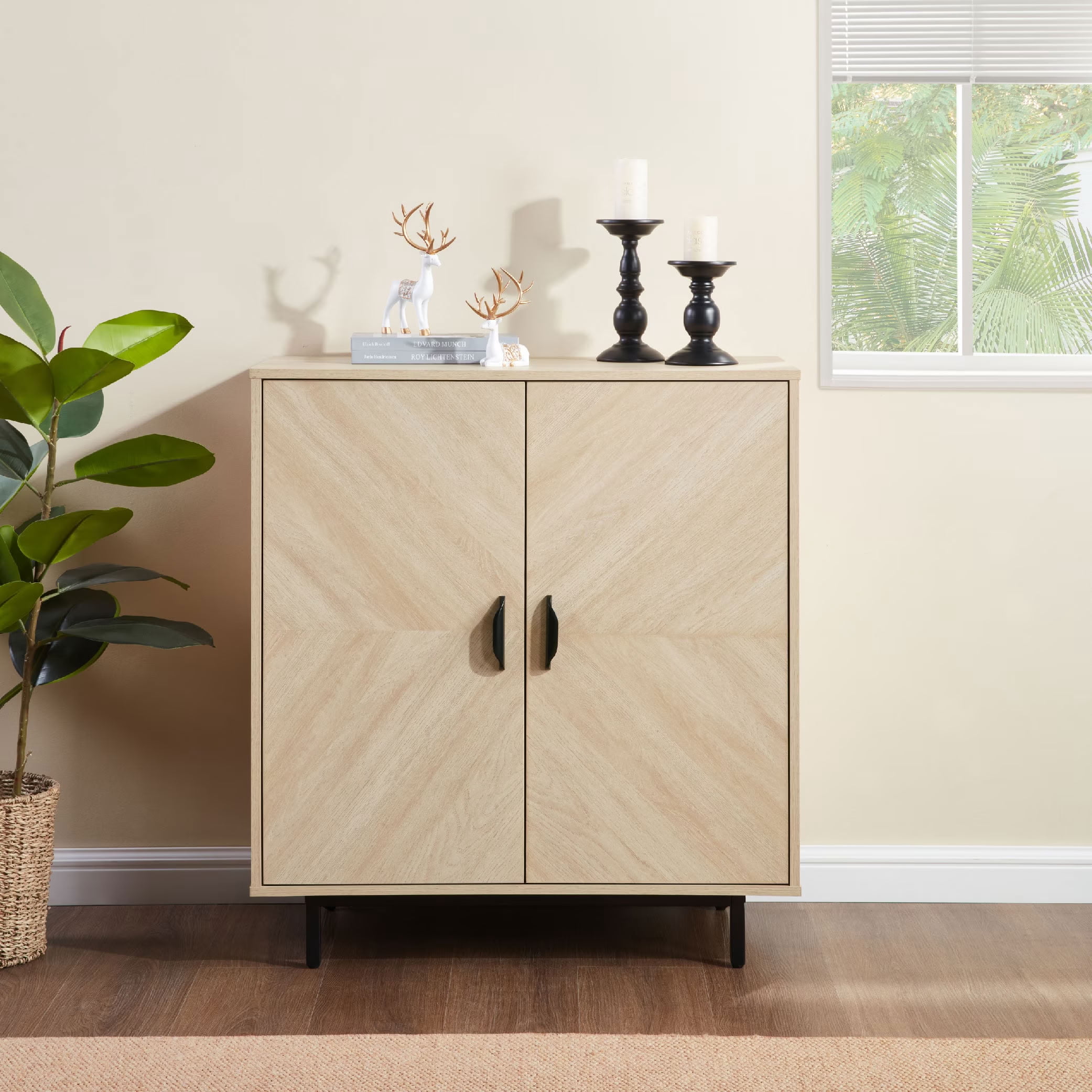 MAYEERTY Sideboard Buffet Cabinet with Doors, Modern Accent Storage Cabinet with Adjustable Shelf, for Dining Room, Kitchen, Entryway
