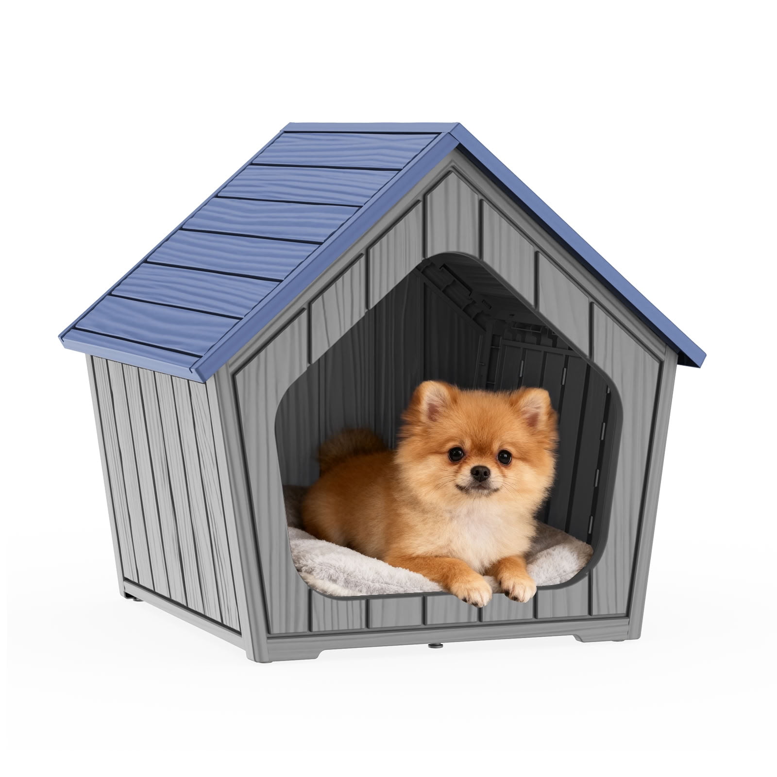 MAYEERTY Small Cute Cat Dog House, Tool-Free Installation Durable Pet House for Outdoor/Indoor