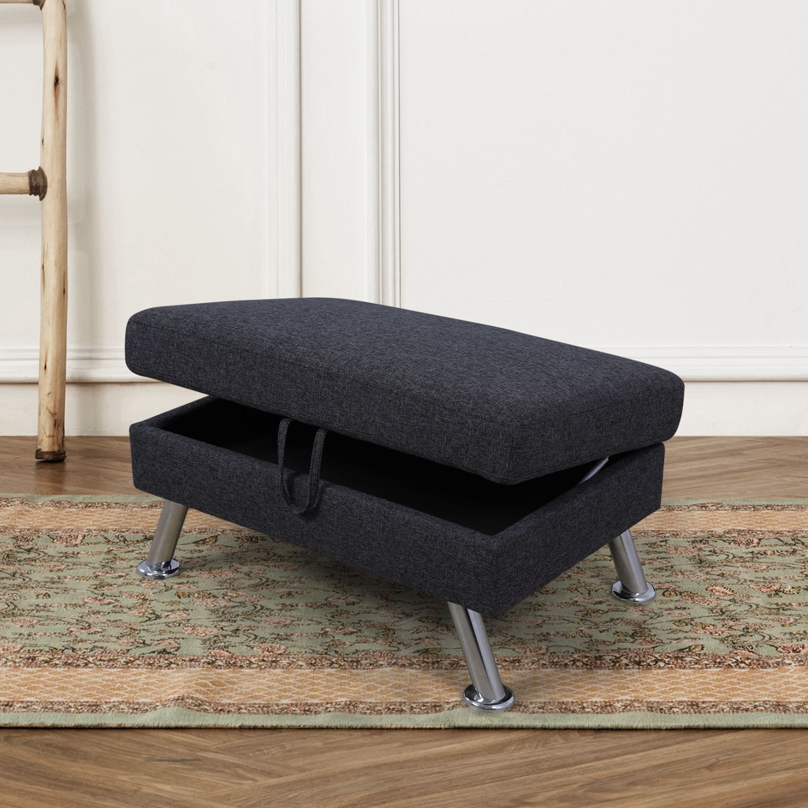 MAYEERTY Sofa Ottoman Footrest with Storage, Multi-Variant Foot Stool for Home, Bedroom, Living Room