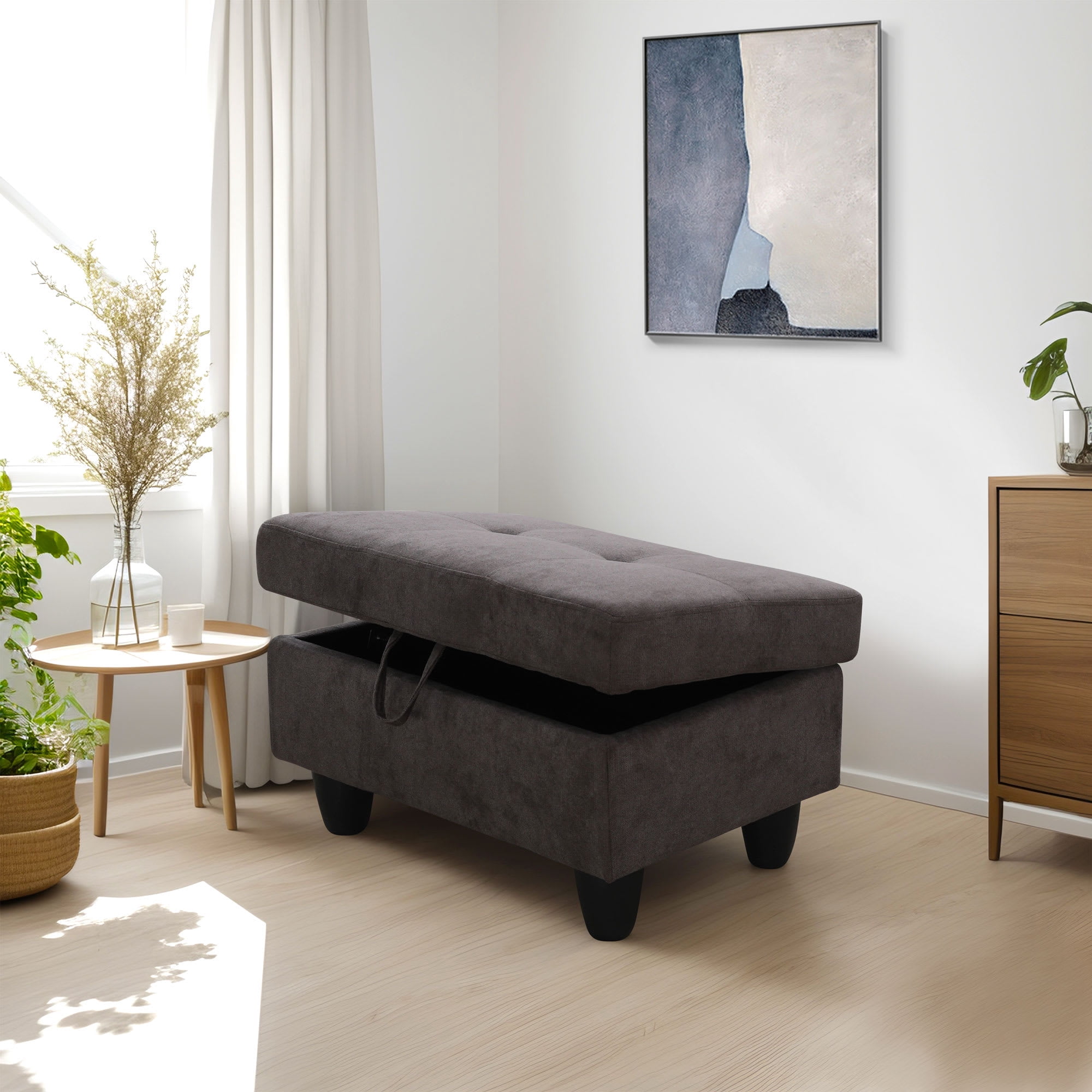 MAYEERTY Sofa Ottoman Footrest with Storage, Multi-Variant Foot Stool for Home, Bedroom, Living Room