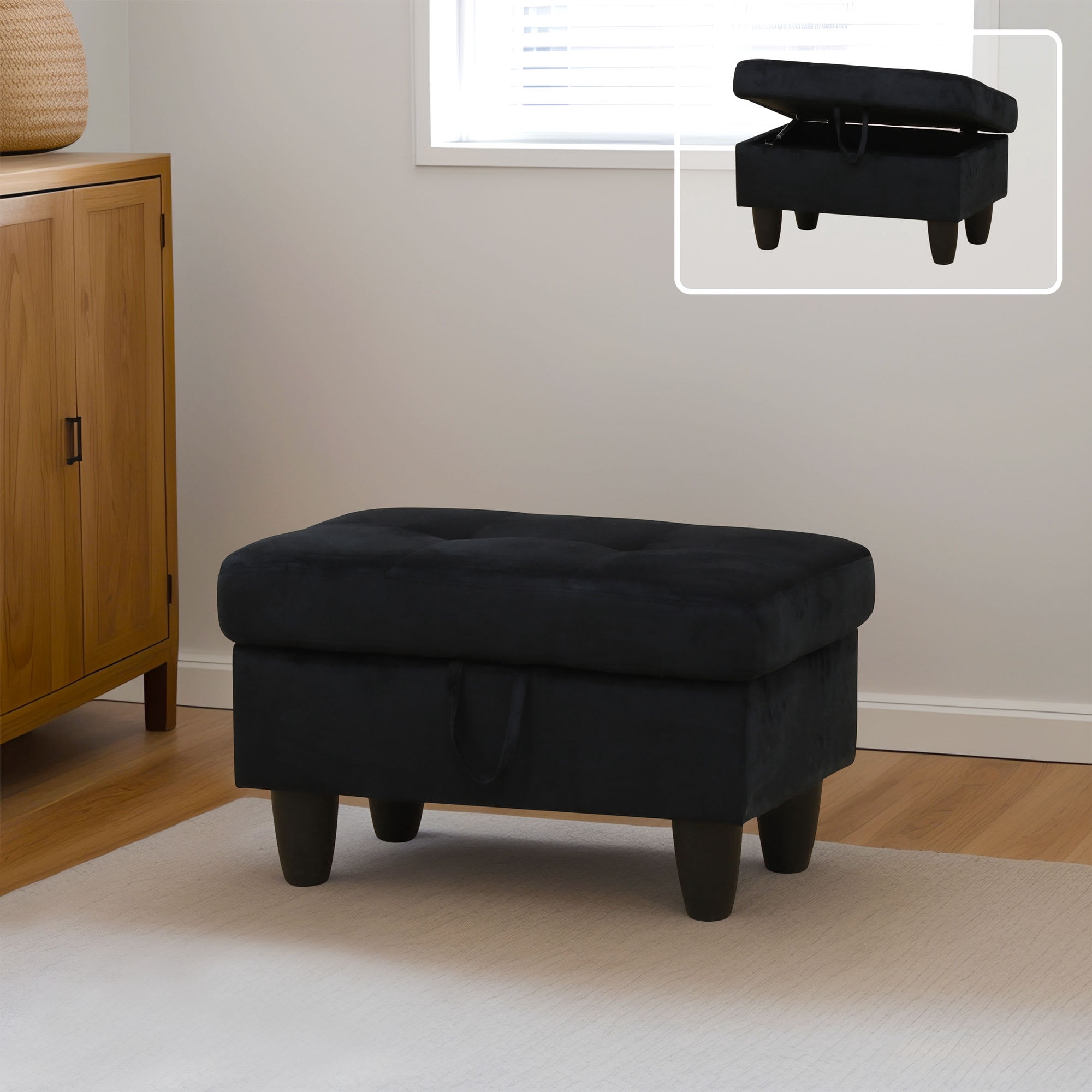 MAYEERTY Sofa Ottoman Footrest with Storage, Multi-Variant Foot Stool for Home, Bedroom, Living Room