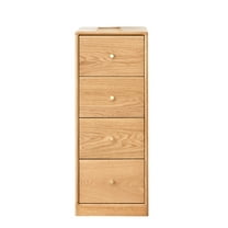 MAYEERTY Solid Oak 4-Drawer Bedside Table – Versatile Storage Cabinet for Bedroom & Living Room