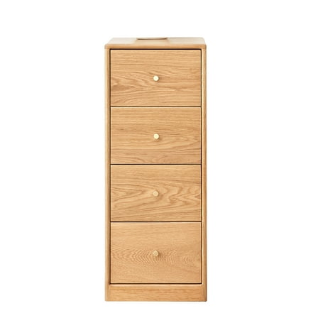 MAYEERTY Solid Oak 4-Drawer Bedside Table – Versatile Storage Cabinet for Bedroom & Living Room