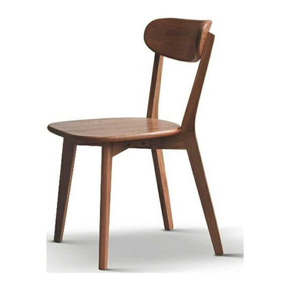 MAYEERTY Solid Oak Dining Chair - Mid-Century Modern Wooden Chair