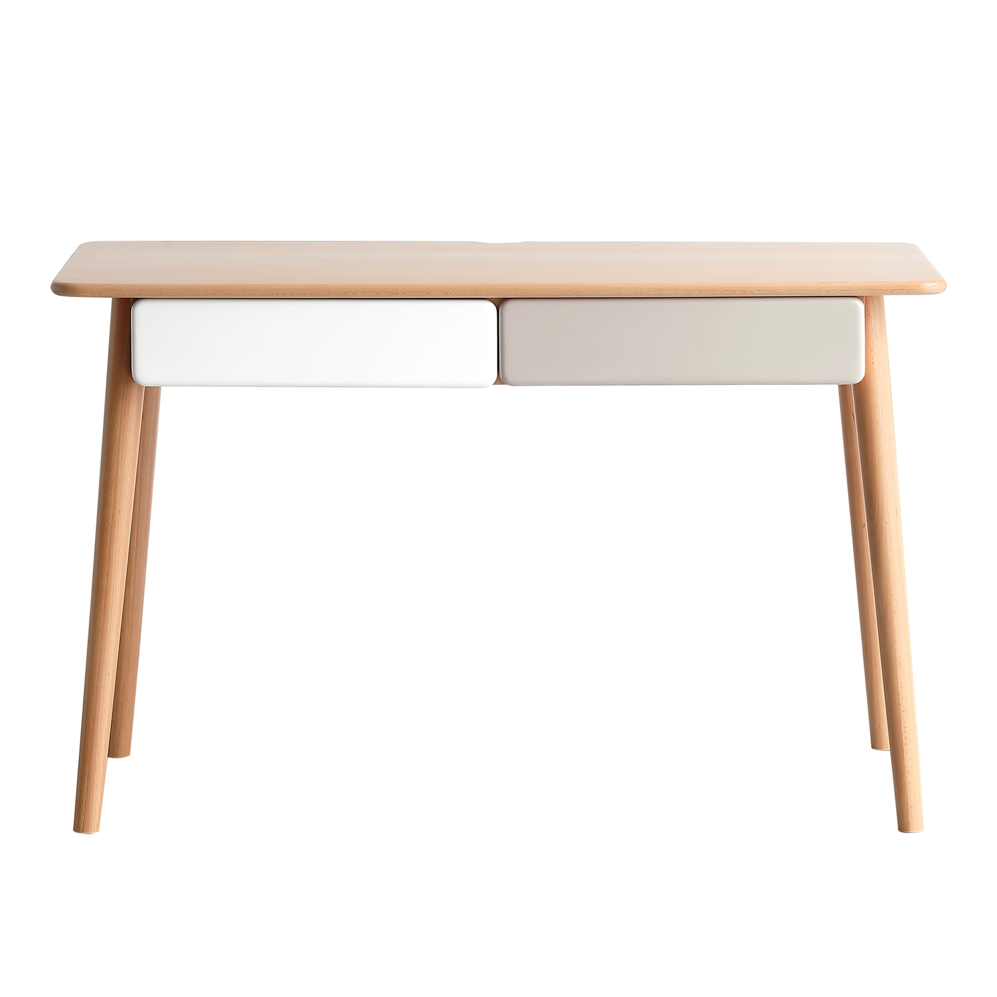 MAYEERTY Solid Wood Computer Desk - 47'' Large Office Desk with 2 Drawers