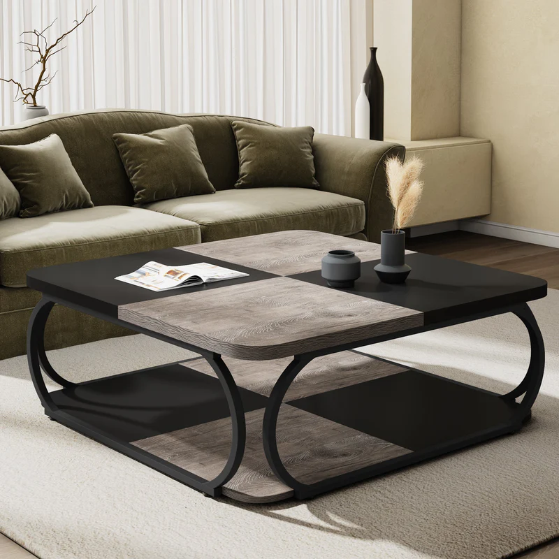 MAYEERTY 39" Versatile Square Coffee Table Smooth Surface Easy to Clean for Living Room