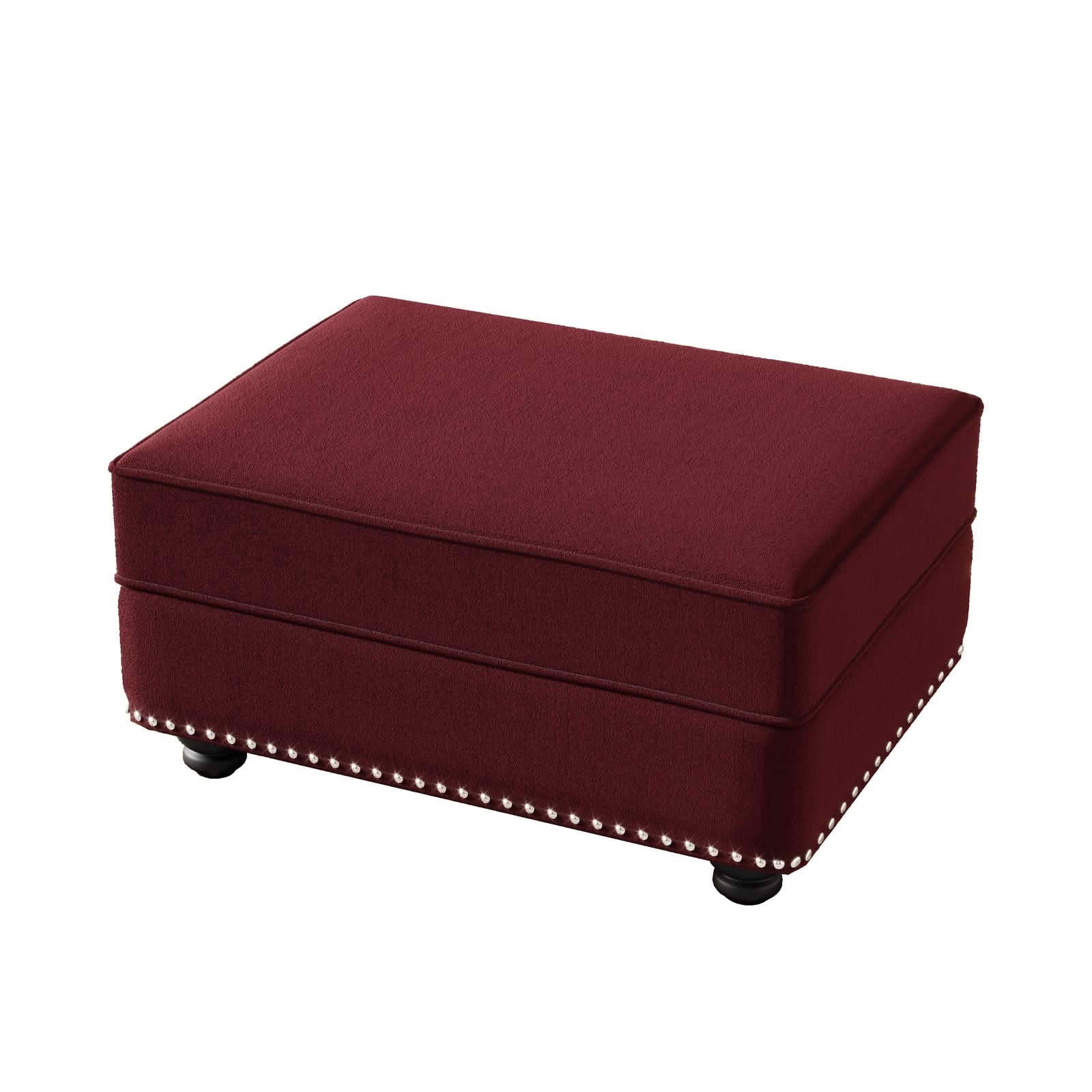 MAYEERTY Velvet Modular Ottoman Footrest, Multi‑Use Stool for Single/2‑Seat/3‑Seat Sofa, for Living Room Apartment Office