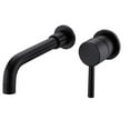 thumbnail image 1 of MAYEERTY Wall Mount Single Handle Bathroom Faucet: Contemporary Curved Design, Solid Brass, 1 of 6