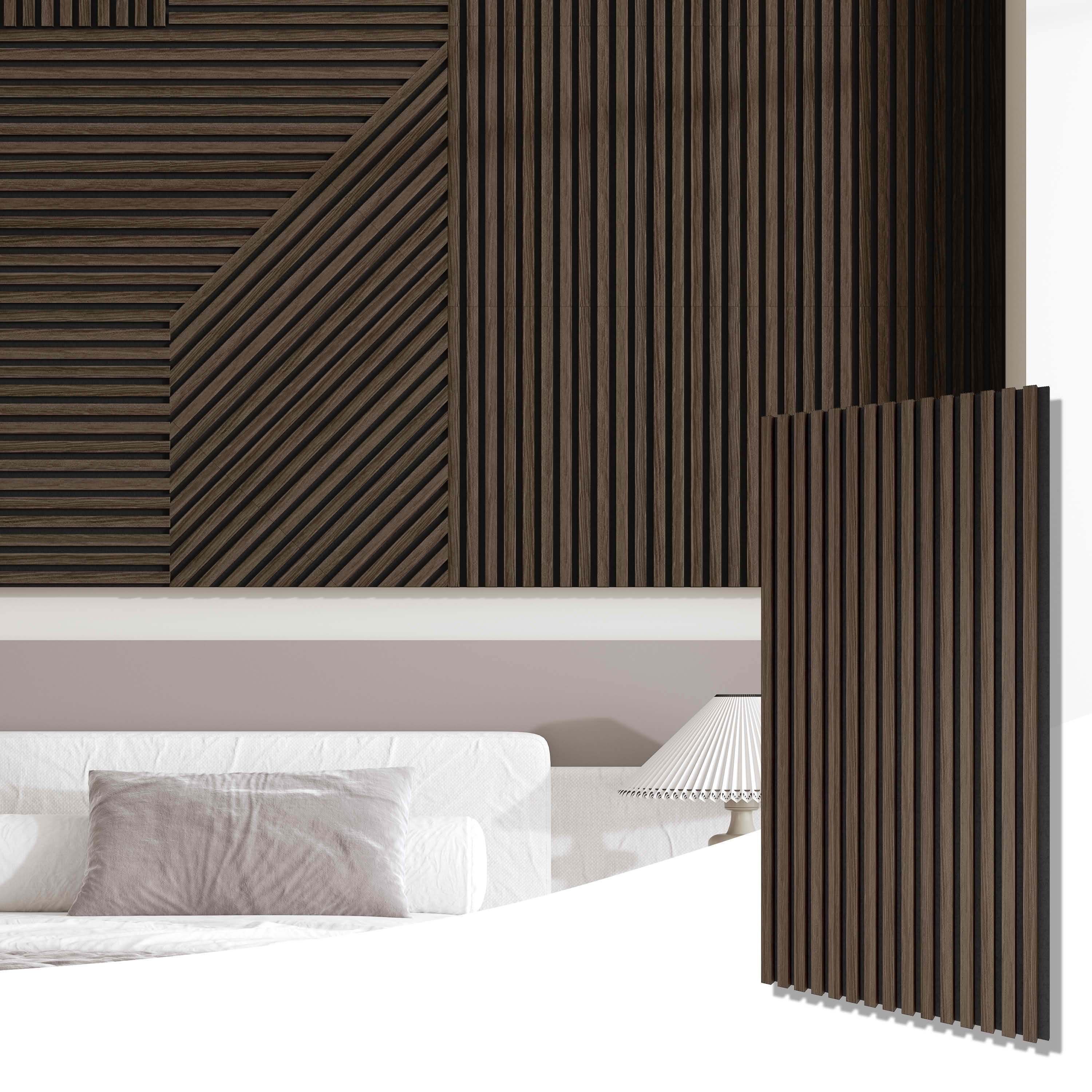 MAYEERTY Walnut Wood Veneer MDF Sound Absorbing Panel for Wall Decor, 47x24x1 Inch, 2 Pack