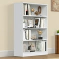 thumbnail image 1 of MAYEERTY White 4-Shelf Modern Wood Bookcase, 48" Tall, for Bedroom, Living Room, and Manga Library, 1 of 7
