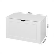 MAYEERTY White Lift-Top Entryway Storage Cabinet – Multipurpose Wooden Toy Box