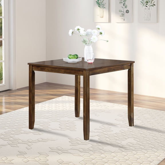 Lirago Wooden Square Dining Table, 4-Person Kitchen Table for Small Space with Solid Wood Legs, for Dining Room, Apartment