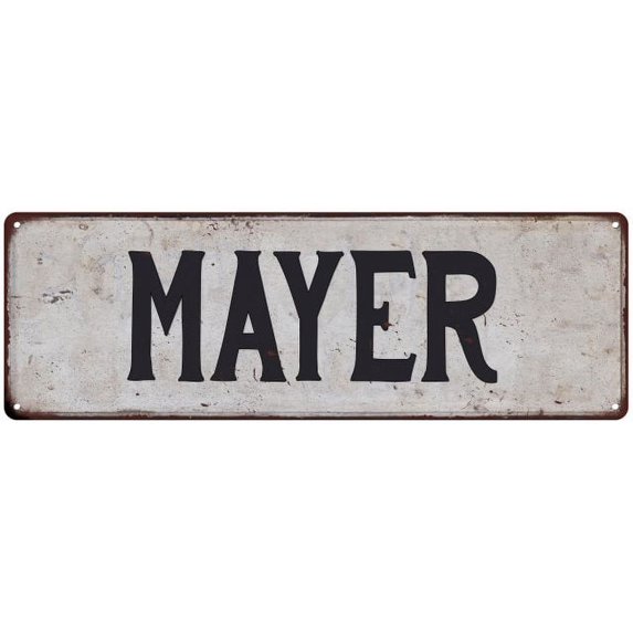 MAYER Vintage Look Rustic Chic Metal Sign 8x24 108240036325