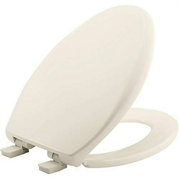 MAYFAIR 187SLOW 346 Slow Close Removable Plastic Toilet Seat that will Never Loosen, Providing the Perfect Fit, ELONGATED, Biscuit