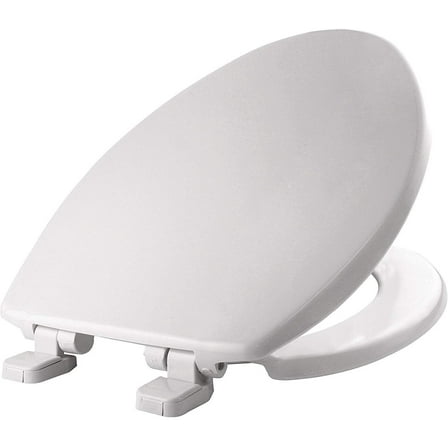 MAYFAIR 1880SLOW 000 Toilet Seat will Slowly Close and Never Loosen, ELONGATED, Long Lasting Plastic, White