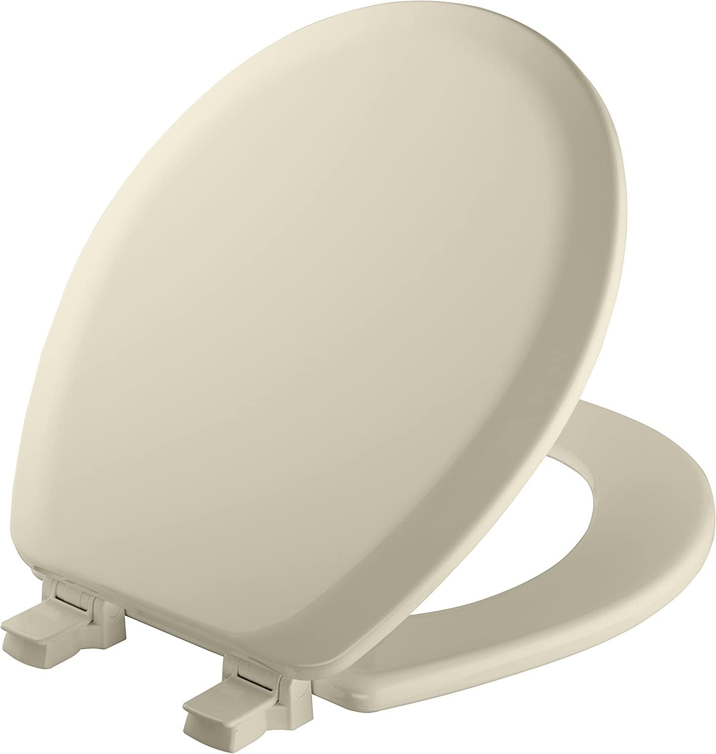 Mayfair Biscuit Round Enameled Wood Toilet Seat