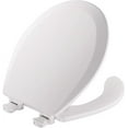 thumbnail image 1 of MAYFAIR 8440EC 000 Open Front Toilet Seat will Never Loosen and Easily Remove, ROUND, Durable Enameled Wood, White, 1 of 7