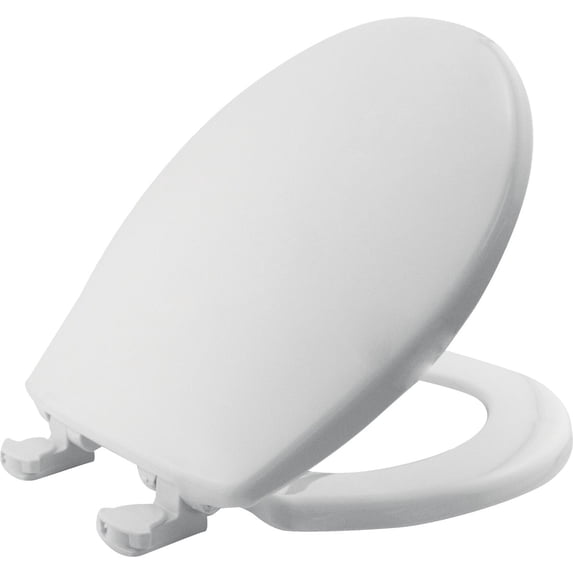 MAYFAIR 880SLOW 000 Toilet Seat will Slowly Close and Never Loosen, ROUND, Long Lasting Plastic, White