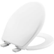 MAYFAIR 887SLOW 000 Affinity Slow Close Removable Plastic Toilet Seat that will Never Loosen, Providing the Perfect Fit, ROUND, Long Lasting Solid Plastic, White