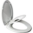 thumbnail image 1 of MAYFAIR NextStep Toilet Seat with Built-in Potty Training Seat will Reduce Clutter, Slow Close and Never Loosen, ELONGATED, Durable Enameled Wood/Long Lasting Plastic, White, 183/1883SLOWA 000, 1 of 10