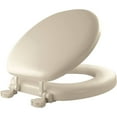 thumbnail image 1 of MAYFAIR Soft Toilet Seat Easily Remove, ROUND, Padded with Wood Core, Bone, 13EC 006, 1 of 6