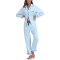 thumbnail image 1 of MAYFISH 100% Cotton Pajama Sets for Women Long Sleeve Sleepwear Button Down Pjs Fall 2 Piece Lounge Sets S-XXL(Light Blue, Medium), 1 of 7
