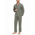 thumbnail image 1 of MAYFISH Men's 100% Cotton Pajamas Sets Pajamas for Men Long Sleeve Sleepwear Set with Pockets and Button Down S-XL(Army Green M), 1 of 5