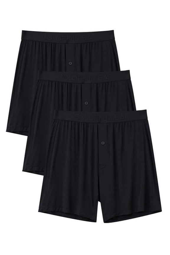 Men's Bamboo Rayon Boxers Boxer Shorts Soft Relaxed Summer Sleepwear Shorts Underwear (3B,XL)