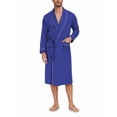 thumbnail image 1 of MAYFISH Men's Pure Cotton Robe, Lightweight and Soft, Long Summer Sleepwear 100% Cotton Robe with Pockets (Cobalt Blue, XL), 1 of 5