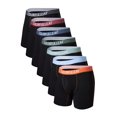 thumbnail image 1 of MAYFISH Mens Underwear Soft Bamboo Rayon Boxer Briefs Breathable Open Fly Underwear Multipack(7B,L), 1 of 2