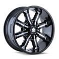 thumbnail image 1 of MAYHEM BEAST-8102 18X9 6X135/6X139.7 18ET 106CB BLACK W/MILLED SPOKES, 1 of 2