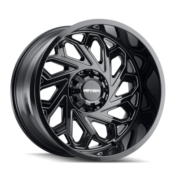 MAYHEM ESSEX-8112 20X9 6X135/6X139.7 18ET 106CB BLACK W/MILLED SPOKES