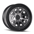 thumbnail image 1 of MAYHEM FLAT IRON-8301 17X9 5X127 -12ET 78.1CB MATTE BLACK W/DARK TINT, 1 of 2