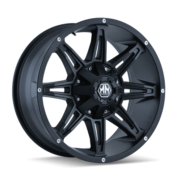 MAYHEM RAMPAGE-8090 17X9 8X165.1/8X170 18ET 130.8CB MATTE BLACK