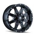 thumbnail image 1 of MAYHEM TANK-8040 18X9 6X135/6X139.7 18ET 106CB BLACK W/MILLED SPOKES, 1 of 2