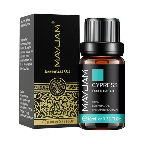 MAYJAM 100% Pure & Natural Cypress Essential Oil for Aromatherapy & Diffuser - 10ml