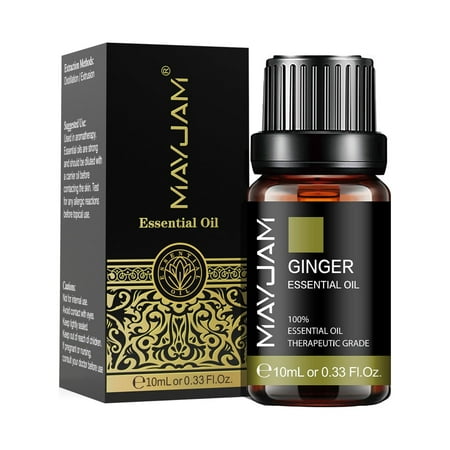 MAYJAM 100% Pure & Natural Ginger Essential Oil for Aromatherapy & Diffuser - 10ml