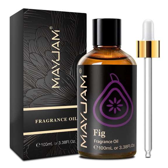 MAYJAM Fig Fragrance Oil, 100ml (3.38 Fl Oz) Rich Earthy Fruity Scented Oil for Diffusers, Aromatherapy, Candle Making