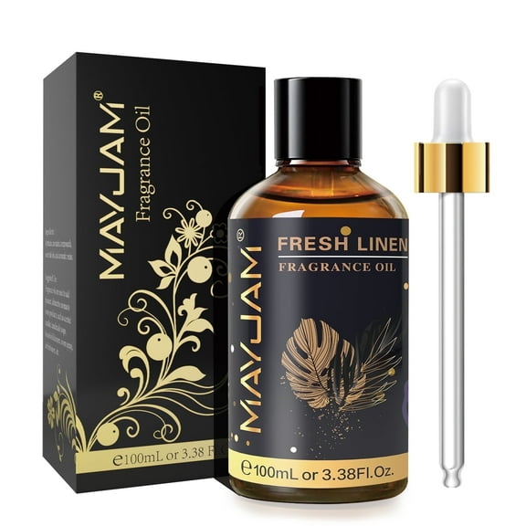 MAYJAM 100ML/3.38FL.OZ Fresh Linen Fragrance Oils for Diffusers for Home, Long Lasting Scented Oils for Aromatherapy Diffusers