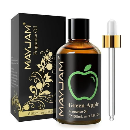 MAYJAM 100ML/3.38FL.OZ Green Apple Fragrance Oils for Diffusers for Home, Long Lasting Scented Oils for Aromatherapy Diffusers, Skin Care, Bath, Relaxation
