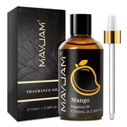 MAYJAM Mango Fragrance Oil, 3.38 Fl Oz 100ml Sweet Tropical Fruity Scented Oil for Diffusers, Humidifiers, Candle Making