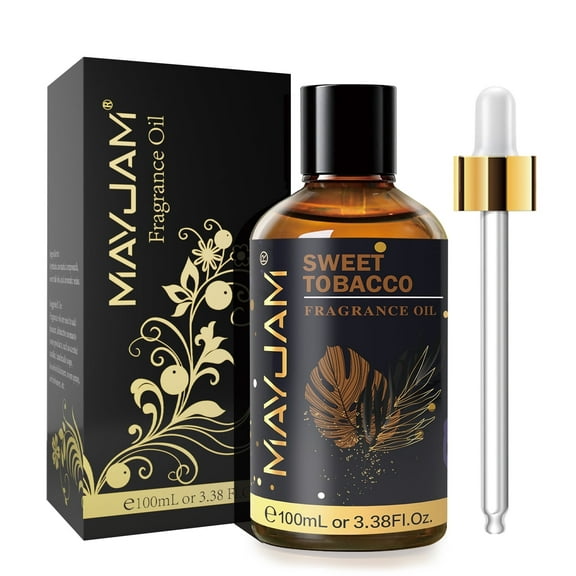 MAYJAM 100ML/3.38FL.OZ Sweet Tobacco Fragrance Oils for Diffusers for Home, Long Lasting Scented Oils for Aromatherapy Diffusers, Skin Care, Bath, Relaxation, DIY Soap Candle Making